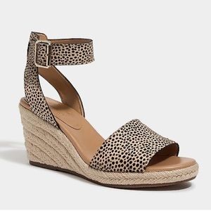 J. Crew Factory Calf hair espadrille wedge sandals